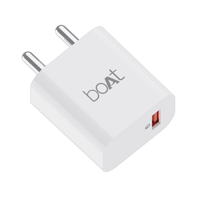 boAt 18 W Quick Charge 3 A Wall Charger for Mobile(White)
