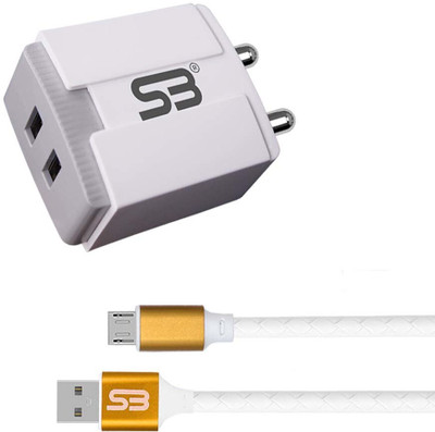 SB 12 W 3.4 A Wall Charger for Mobile with Detachable Cable(White, Cable Included)