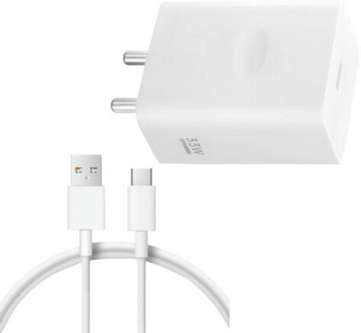 WEFIXALL 33 W SuperVOOC 3 A Wall Charger for Mobile with Detachable Cable(White, Cable Included)
