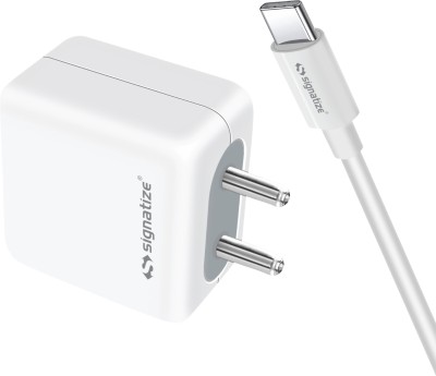 SIGNATIZE 18 W Quick Charge 3.4 A Multiport Mobile Charger with Detachable Cable(White, Cable Included)