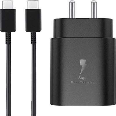 Safa 25 W PD 3 A Wall Charger for Mobile with Detachable Cable(Black, Cable Included)