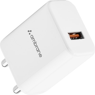 Ambrane 18 W Quick Charge 3 A Wall Charger for Mobile(White)