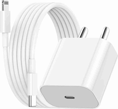 EVAAENTERPRISES 20 W PD 3 A Wall Charger for Mobile with Detachable Cable(White, Cable Included)
