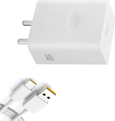 Avaxon 45 W SuperVOOC 5 A Wall Charger for Mobile with Detachable Cable(White, Cable Included)
