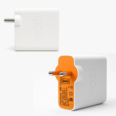 RVAT 120 W Quick Charge 6 A Wall Charger for Mobile with Detachable Cable(White, Cable Included)