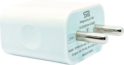 SP TEK 20 W PD 3 A Wall Charger for Mobile(White)