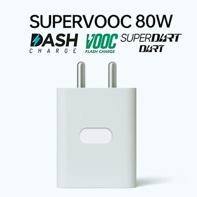 yazone 80 W SuperVOOC 6 A Wall Charger for Mobile(White, Cable Included)