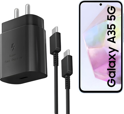 Kizzy 25 W PD 3 A Wall Charger for Mobile with Detachable Cable(Black, Cable Included)