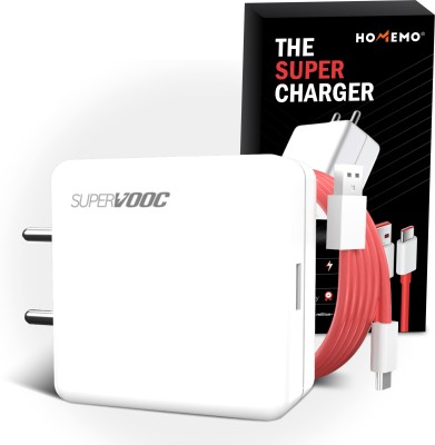 HOMEMO SuperVOOC 6 A Wall Charger for Mobile with Detachable Cable(compatible for 9 Pro/10R/Nord CE 2/2 LITE/3 Lite/CE 5G/Nord 2 0nePIus)