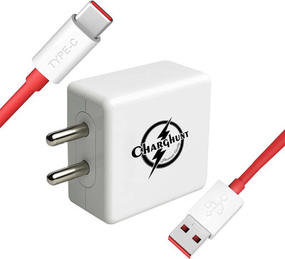 ChargHunt 85 W SuperVOOC 6.5 A Wall Charger for Mobile with Detachable Cable(White, Red, Cable Included)