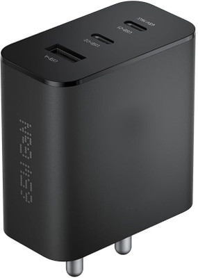 Muvit 65 W Quick Charge 3 A 3 Port Mobile Charger(Black)