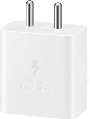 RVAT 25 W GaN 3 A Wall Charger for Mobile(White, substitute for Sansung 25W original charger)