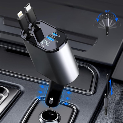 ZARRY 3 Amp Turbo Car Charger(Blue, With USB Cable)