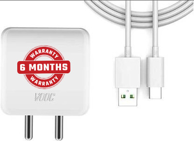 SHOPIES 85 W SuperVOOC 6 A Wall Charger for Mobile with Detachable Cable(White, Cable Included)