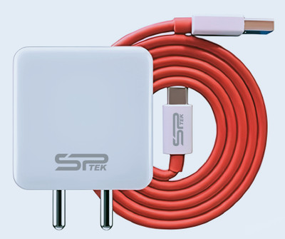SP TEK 65 W VOOC 6 A Wall Charger for Mobile with Detachable Cable(White, Cable Included)