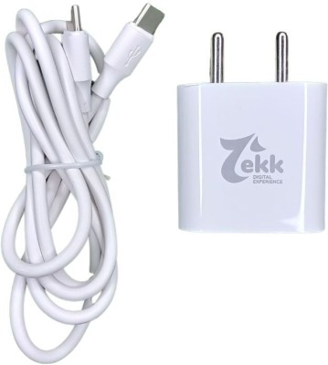 Tekk 18 W PD 1.67 A Multiport Mobile Charger with Detachable Cable(White, Cable Included)