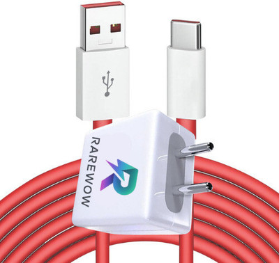 rarewow 80 W SuperVOOC 6 A Wall Charger for Mobile with Detachable Cable(Red and White, Cable Included)