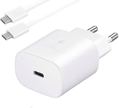 The Black Store Wall Charger for Mobile(White, Cable Included)