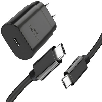 MARS 25 W Qualcomm 3.0 2.4 A Wall Charger for Mobile with Detachable Cable(Black)