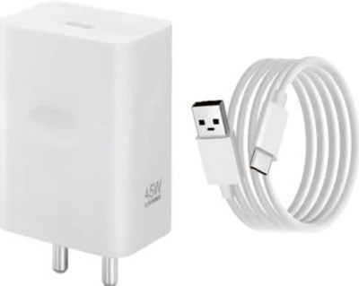 zapix 45 W SuperVOOC 5 A Wall Charger for Mobile with Detachable Cable(White, Cable Included)