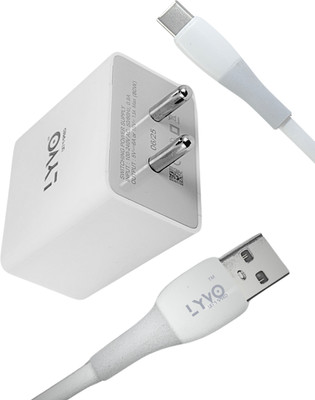 LYVO 80 W SuperVOOC 7.3 A Wall Charger for Mobile with Detachable Cable(White, Cable Included)