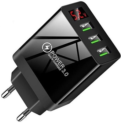 zeyumee 36 W Quick Charge 2.1 A 3 Port Mobile Charger(Black)
