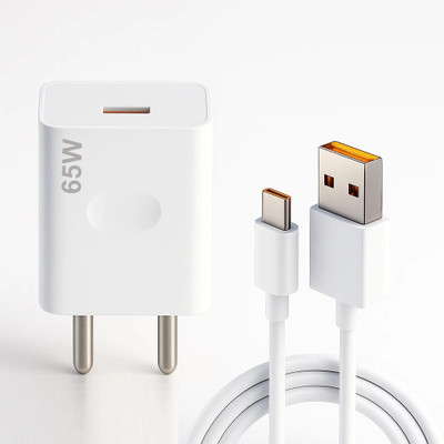 SB 65 W SuperVOOC 6 A Wall Charger for Mobile with Detachable Cable(White, Cable Included)