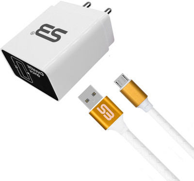 SB 18 W Quick Charge 3.4 A Wall Charger for Mobile with Detachable Cable(White, Cable Included)