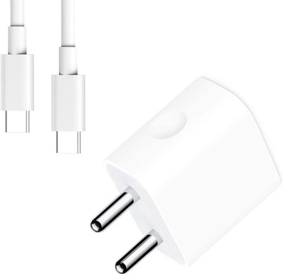 Avaxon 20 W 2.4 A Wall Charger for Mobile with Detachable Cable(White, Cable Included)