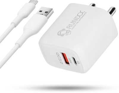 Runixx 35 W 3 A Multiport Mobile Charger with Detachable Cable(White, Cable Included)