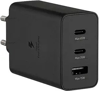 X88 Pro 65 W Supercharge 2.7 A Wall Charger for Mobile with Detachable Cable(Black, Cable Included)