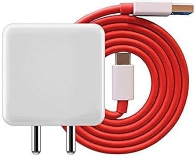 Teksqr 30 W Warp 4 A Mobile Charger with Detachable Cable(White, Red, Cable Included)