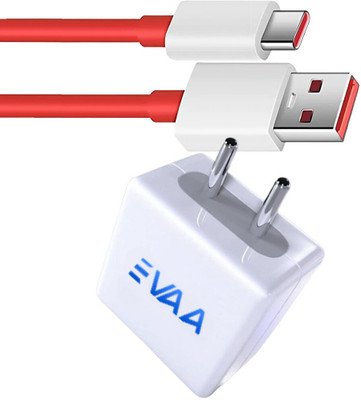 EVAAENTERPRISES 80 W SuperVOOC 6 A Wall Charger for Mobile with Detachable Cable(White, Cable Included)