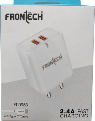 Frontech 12 W 2.4 A Wall Charger for Mobile with Detachable Cable(White, Cable Included)