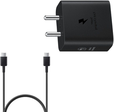 Avaxon 25 W PD 3 A Wall Charger for Mobile with Detachable Cable(Black, Black, Cable Included)