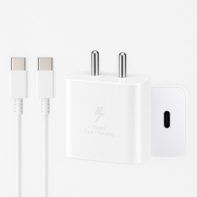SB 45 W GaN 3 A Wall Charger for Mobile with Detachable Cable(White, Cable Included)