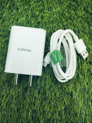 Infinix 33 W Quick Charge 3.4 A Wall Charger for Mobile with Detachable Cable(TYPE-C CABLE, White, Cable Included)