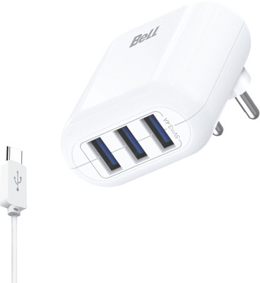BELL 3.4 A Wall Charger for Mobile with Detachable Cable(White)