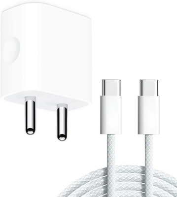 digie 20 W PD 2.1 A Wall Charger for Mobile with Detachable Cable(Original 20W Fast Charger USB Type C Compatible with i Phone, White, Cable Included)