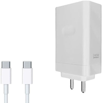 digie 240 W SuperVOOC 12 A Wall Charger for Mobile with Detachable Cable(SUPERVOOC Wall Charger USB Type C Compatible for Realme Type C Devices, Cable Included)
