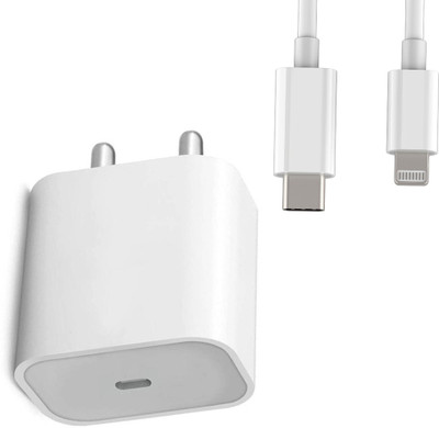 digie 20 W PD 2 A Wall Charger for Mobile with Detachable Cable(Compatible with iphone 14ProMax,14Pro,14Plus,14,13,13Pro,12,12Pro, White, Cable Included)