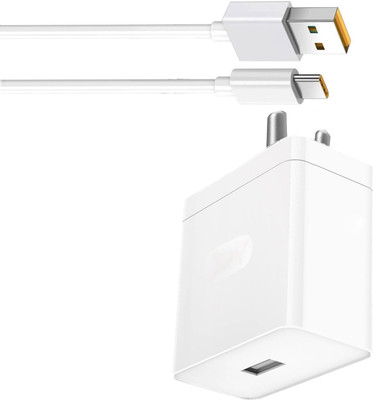 VOLTDIC 67 W SuperVOOC 7.3 A Wall Charger for Mobile with Detachable Cable(White, Cable Included)