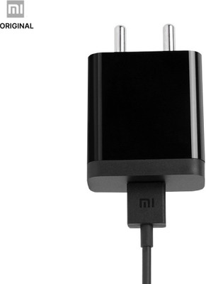 Mi 10 W Supercharge 2 A Wall Charger for Mobile with Detachable Cable(Black, Cable Included)