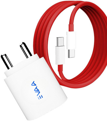EVAAENTERPRISES 45 W SuperVOOC 6 A Wall Charger for Mobile with Detachable Cable(White, Cable Included)