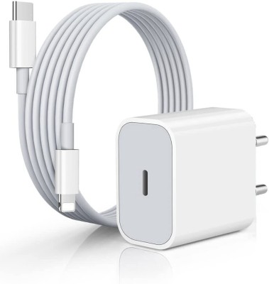 Avaxon 20 W PD 5 A Wall Charger for Mobile with Detachable Cable(White, Cable Included)