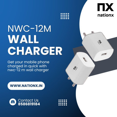 NationX Quick Charge 2.4 A Wall Charger for Mobile with Detachable Cable(White)