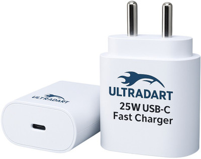 ULTRADART 25 W Power Wave Charge 3.1 A Wall Charger for Mobile(White)