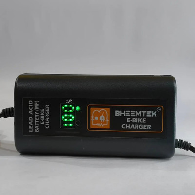 bheemtek Supercharge 0.4 A SMPS Charger for E-Bike with Detachable Cable(Black)