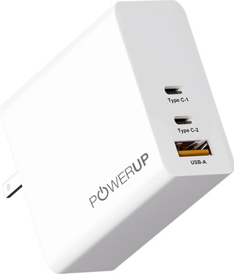 Power Up 65 W GaN 3 A Wall Charger for Mobile(White)