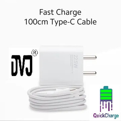 DVJ 22.5 W TurboPower 3.0 6 A Wall Charger for Mobile with Detachable Cable(22.5W TURBO CHARGE WITH 6 AMP DATA CABLE FOR REDMI 9 POWER/Note 9 /9i, Cable Included)
